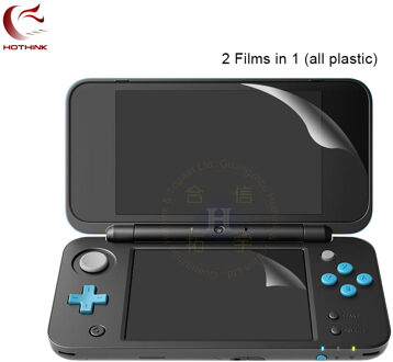 Hothink 2 Stks/partij Top Bovenste Scherm Protector Film + Onderkant Film Voor Nintendo 2DS Xl/2DS Ll Accessoires