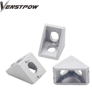 HOTSale 20pcs 2020 corner fitting angle aluminum 20 x 20 L connector bracket fastener match use 2020 industrial aluminum profile