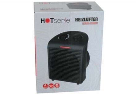 Hotserie Ventilatorkachel 2000W - 2 Warmtestanden - Zwart