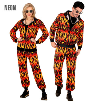 Hotshot Trainingspak Vlammen Unisex Multikleur - Print