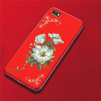 HOTSWEI Case Voor Huawei Honor 7A 5.45 "Luxe Strass 3D Relief Bloem Meisje Patroon Zachte Siliconen Cover Honor 7A case DUA-L22 hong-moli
