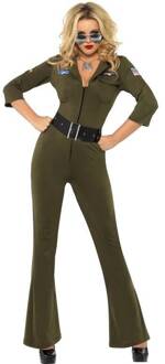 "Hottie Top Gun™ pilotenkostuum voor dames - Verkleedkleding - Small"