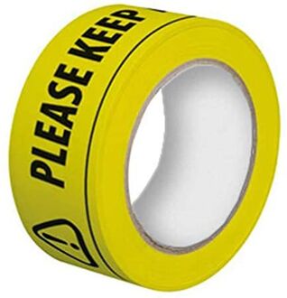 Houd Een Veiligheid Afstand Van 2 Meter Vloer Tape 33M X 48Mm Distantiëren Sticker K3KB