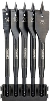 Houder + Extreme IMPACT speedboren | 5 stuks | 14 mm, 18 mm, 20 mm, 22 mm, 25 mm - DT70833-QZ