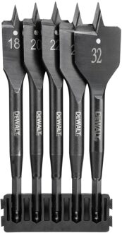 Houder + Extreme IMPACT speedboren | 5 stuks | 18 mm, 20 mm, 22 mm, 25 mm, 32 mm - DT70832-QZ