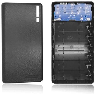 Houder Power Bank Outer Battery Case Duurzaam Hard Plastic Slijtvaste Container Geen Lassen Grote Capaciteit Voor 18650 Batterij zwart for 6stk