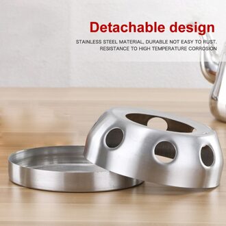 Houder Praktische Afneembare Accessoires Kachel Verwarming Base Theepot Warmer Roestvrijstalen Kaars Thuis Theewaar Zilveren Koffie Ronde
