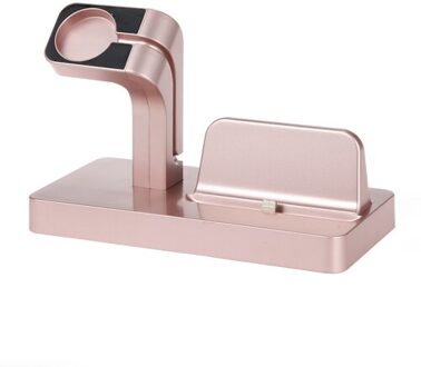 Houder Voor Apple horloge Stand 42mm 38mm 44mm 40mm 5/4/3/2 /1 IPhone X 7/8 Plus 6S 6 Plus 6S 5S 2 in 1 oplader station Accessoires roos goud