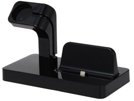 Houder Voor Apple horloge Stand 42mm 38mm 44mm 40mm 5/4/3/2 /1 IPhone X 7/8 Plus 6S 6 Plus 6S 5S 2 in 1 oplader station Accessoires zwart