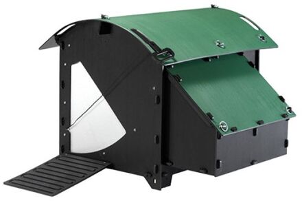 House - Kippenhok - 4 tot 6 kippen - Zwart/Groen - 114x99x78 cm - M