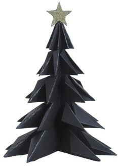 House of Nature Deco everlands kunstkerstboom papier 28cm zwart