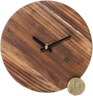 House of Nature Tafelklok Botay Ø20cm bruin