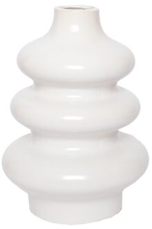 House of Nature Vaas wit Telmen 28cm keramiek