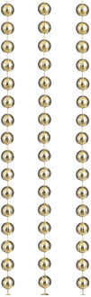 House of Seasons 1x stuks kerstboom kralenslingers goud 500 cm kerstslingers