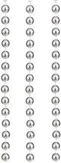 House of Seasons 1x stuks kerstboom kralenslingers zilver 500 cm kerstslingers