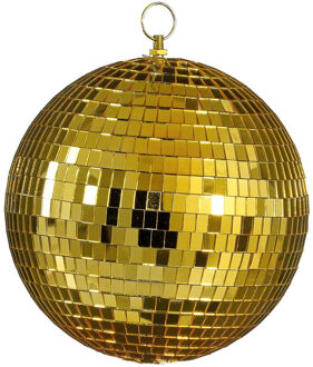 House of Seasons Grote discobal kerstbal - goud - 20 cm - foam - Kerstbal Goudkleurig