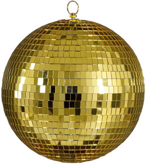 House of Seasons Grote discobal kerstbal - goud - 25 cm - foam - Kerstbal Goudkleurig