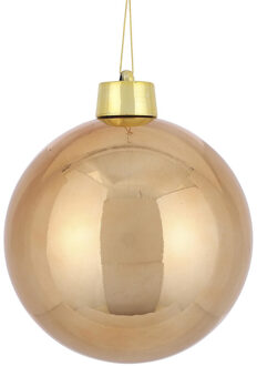 House of Seasons grote kerstbal - licht koper - D20 cm - kunststof