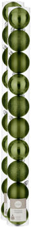 House of Seasons House of Season Kerstballen - 20x st - kunststof - donkergroen - 6 cm - kerstversiering