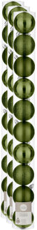 House of Seasons House of Season Kerstballen - 30x st - kunststof - donkergroen - 6 cm - kerstversiering