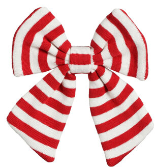 House of Seasons Kerststrik - rood/wit streep - 20 x 17cm