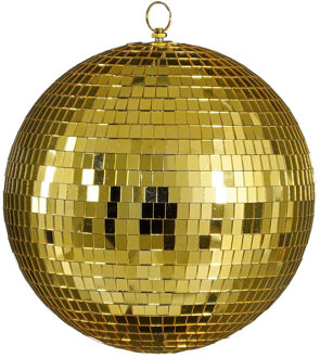 House of Seasons Mega discobal kerstbal - goud - 25 cm - foam - spiegelbol - kerstversiering Goudkleurig