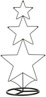 House of Seasons Ornamenthouder ster - 74 cm - Zwart