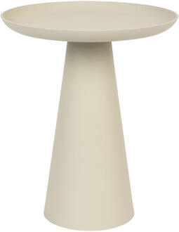 Housecraft Ringar Bijzettafel Rond Metaal 34,5x34,5 cm (M) Wit Beige