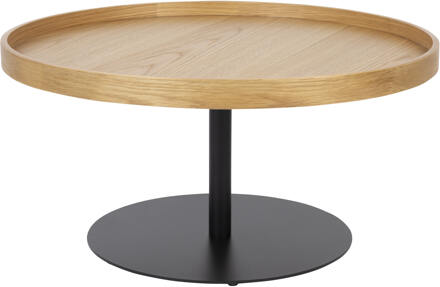 Housecraft Yuri Bijzettafel Rond Hout 70x70 cm (L) Eiken - Bruin