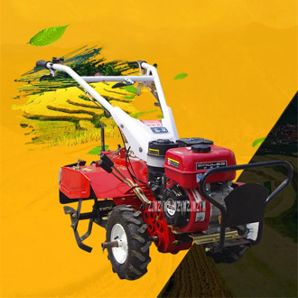 Household 170 Gasoline Rotary Tiller Mini Tiller Garden Tools Four-wheel Drive Self-propelled Rotary Cultivator 4.0KW 20-60cm