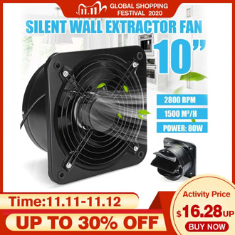 Household 6/8/10Inch Extractor Ventilation Fan Exhaust Air Blower High Speed Low Noise Bathroom Kitchen Toilet Wall Air Vent Fan