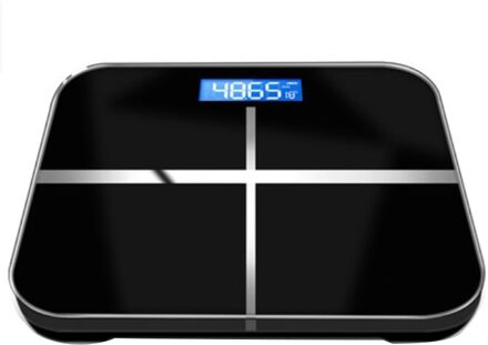 Household Bathroom Scale Digital Precision Weight Scale LCD Display Glass ligent Electronic Scale zwart