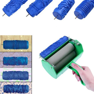 Household Wall Paint Embossed Pattern DIY Paint Roller Cover Decorative Texture Roller Mural Machine Stencil Brush
