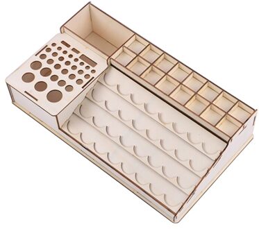 Hout Artist Supply Verf Rack Stand Pigment Inkt Fles Met Grote Volumetrische Bot