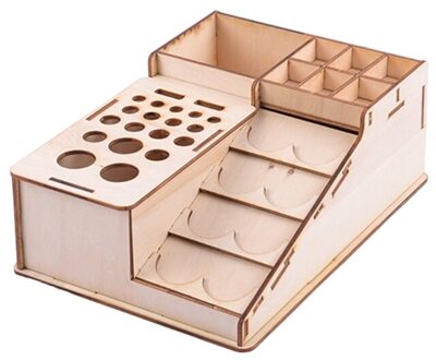 Hout Artist Supply Verf Rack Stand Pigment Inkt Fles Met Grote Volumetrische Bot