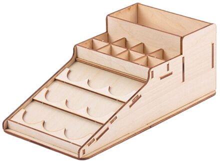 Hout Artist Supply Verf Rack Stand Pigment Inkt Fles Met Grote Volumetrische Bot