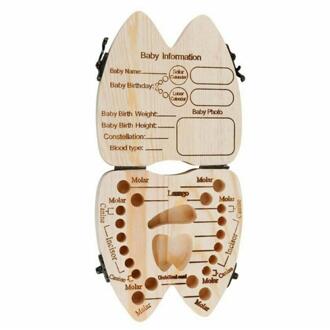 Hout Baby Tand Doos Navelstreng Lanugo Herinneringen Kinderen Storage Case Engels-Typ Fijne Hand-made Glad en Braam -gratis