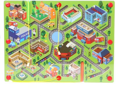 Hout Cartoon Doolhof Puzzel Magnetische Pen Kinderen Vroeg Leren Baby Educatief Intelligentie Ontwikkeling Oefenen Hulpmiddel 617