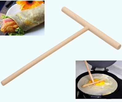 Hout Crêpe Pannenkoek Beslag Strooier Deeg Distributeur Houten Keuken Gebruiksvoorwerp Pan Of Koekenpan zoals getoond