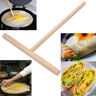 Hout Crêpe Pannenkoek Beslag Strooier Deeg Distributeur Houten Keuken Gebruiksvoorwerp Pan Of Koekenpan zoals getoond