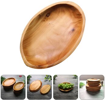 Hout Fruit Lade Nuttig Hout Schotel Gedroogd Fruit Plaat Hout Snack Plaat 22X14X3CM