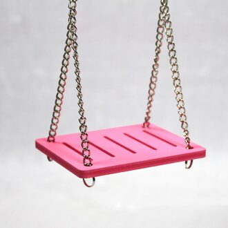 Hout Hamster Rainbow Bridge Pet Chew Tanden Care Molaire Hamster Speelgoed Klein Dier Klimmen Training Speelgoed Dierbenodigdheden roze