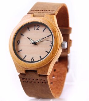 Hout Horloge Vrouwen horloges dames klok lederen horlogeband Polshorloge Luxe relogio femininos Quartz Horloge