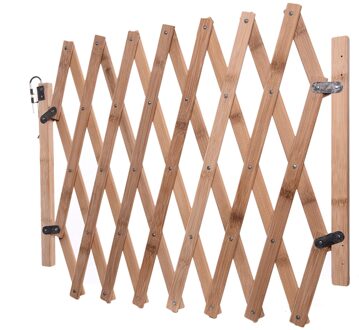 Hout Huisdier Isolatie Hek Vouwen Huisdier Barrière Hek Hond Poort Bamboe Huisdier Hek Intrekbare Kat Hond Puppy Schuifdeur Veiligheid gate
