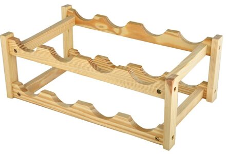 Hout Huishouden Wijnrek Klassieke 8 Fles Wijn Houder Houten Wijn Fles Opbergrek Bar Display Plank Drinken Houder