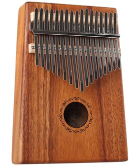 Hout Kalimba Muziekinstrument 17 Toetsen Thumb Piano Hout Kalimba Muziekinstrument Met Tuning Hamer Stickers