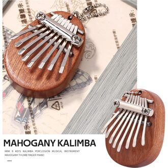 Hout Kalimba Muziekinstrument Mini 8 Toetsen Kalimba Percussie Muziekinstrument Mahonie Duim Vinger Piano