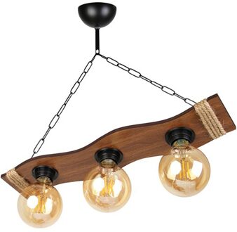 Hout Kroonluchter 3 Pcs Verlichting Ketting Touw Bruin Home Decor Hal Keuken Badkamer Kinderkamer Slaapkamer
