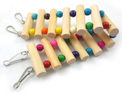 Hout Opknoping Vogel Huisdier Ladders Papegaai Dwergpapegaai Kooi Klimmen Staande Swing Chew Toy