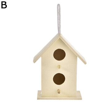 Hout Outdoor Vogel Birdhouse Bird Doos Handgemaakte Houten Yard Ambachten Producten Opknoping Outdoor Huisdier Doos Vogelhuisje Tuin A3U1 2